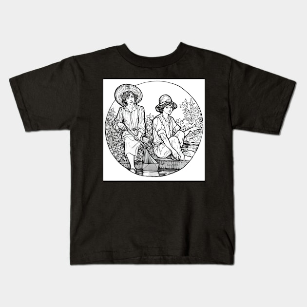 Tom Sawyer and Huck Kids T-Shirt by ComicsFactory